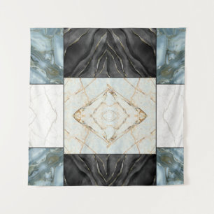 Stylish Gold black and white Marble pattern Tapestry