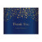 Stylish Gold Confetti Dots | Navy Blue