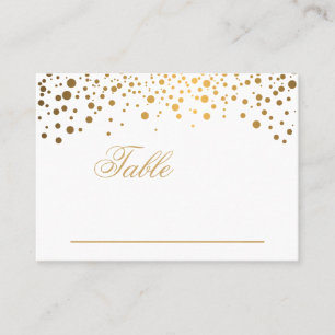 Stylish Gold Confetti Dots Place Cards