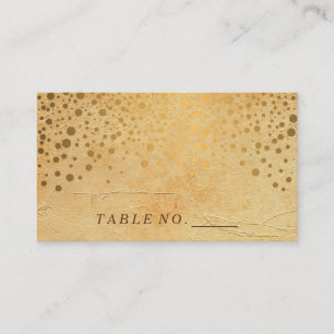 Stylish Gold Confetti Dots Vintage Place Cards