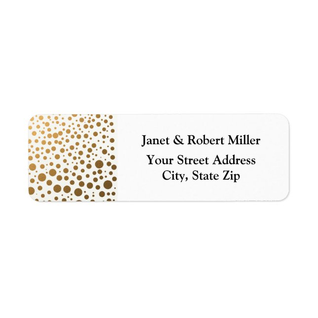Stylish Gold Foil Confetti Dots (Front)