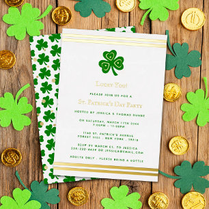 Stylish Gold Foil St. Patrick's Day Party Real