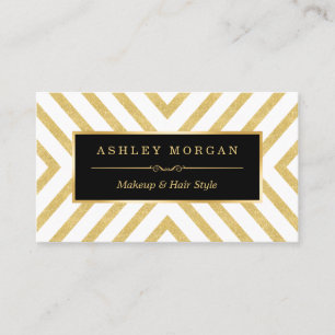 Stylish Gold Glitter Black Modern Premium Look Business Card