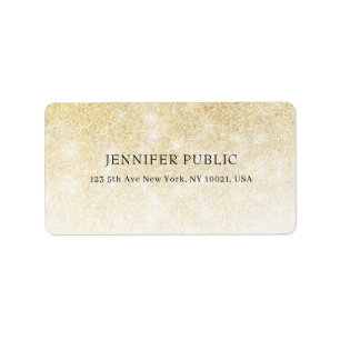 Stylish Gold Glitter Modern Template Trendy Design Label