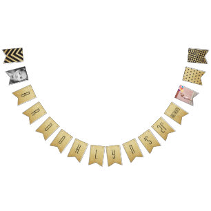Stylish Gold Glitter Photo & 21st Birthday Banner