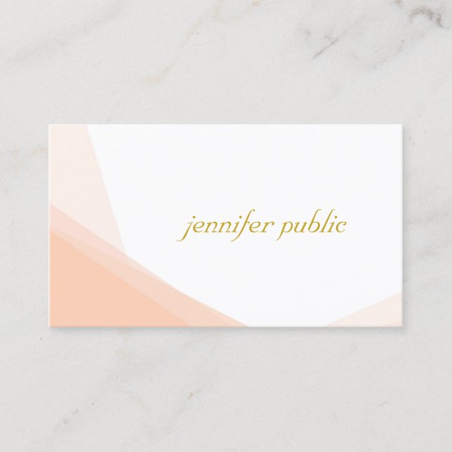 Stylish Gold Handwritten Name Professional Modern Business Card (Front)