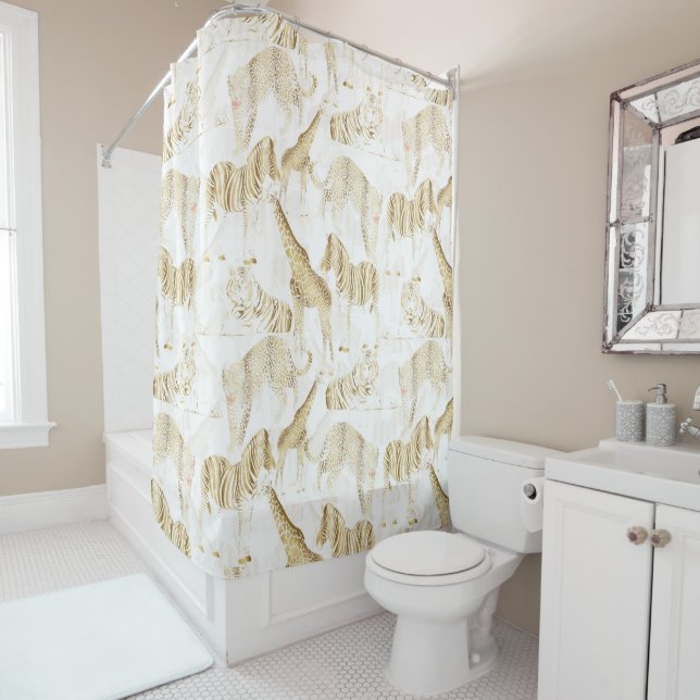 Stylish Gold Jungle Wild Animals Pattern (In Situ)