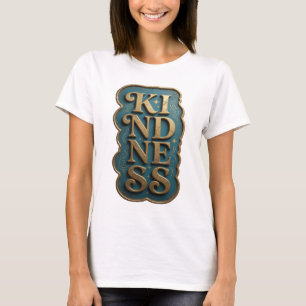 Stylish Gold KINDNESS Modern Design T-Shirt