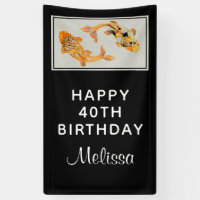 Stylish Gold Koi Fish Birthday