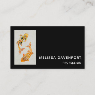 Stylish Gold Koi Fish Business Card