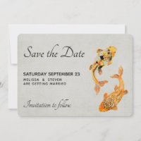 Stylish Gold Koi Fish  Wedding