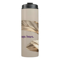 Stylish Gold Leaf Travel Mug