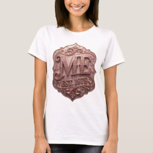 Stylish Gold ME EST 1979 Quote Design T-Shirt