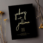 Stylish GOLD NAMES | Photo Custom Save The Date<br><div class="desc">Stylish GOLD NAMES | Photo Custom Save The Date</div>