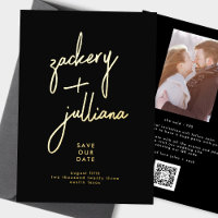 Stylish GOLD NAMES | Photo Custom Save The Date