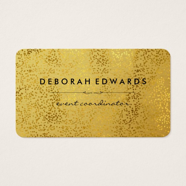 Stylish Gold Specks Pattern Metallic Gold (Front)
