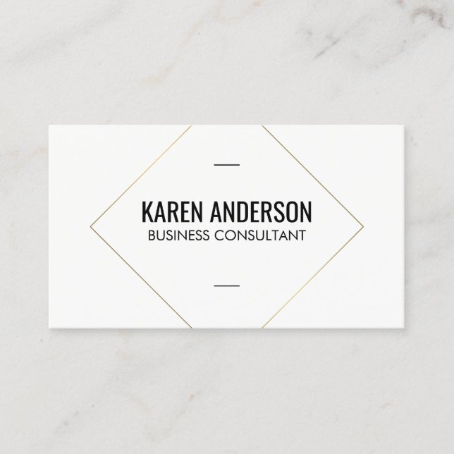 Stylish Gold Square Business Card (Front)