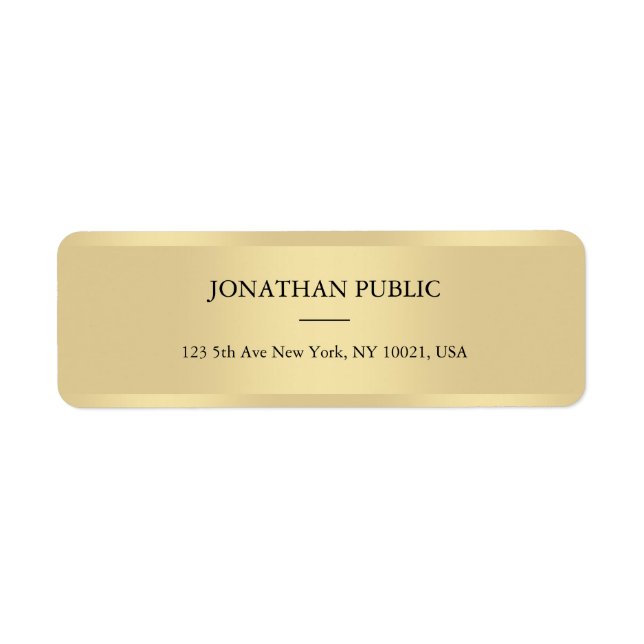 Stylish Gold Template Modern Minimalist Simple (Front)