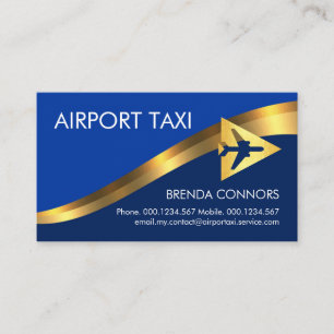 Stylish Gold Wave Blue Sky Liftoff Business Card