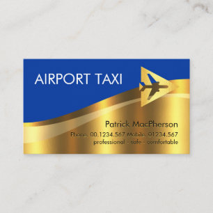 Stylish Gold Wave Blue Sky Liftoff Business Card
