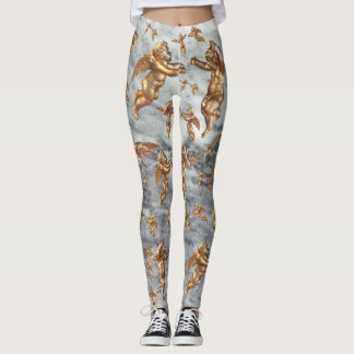 Stylish Golden Angels Zen White Leggings