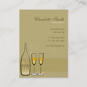 Stylish Golden Champagne Bubbly Classy Modern Chic Business Card
