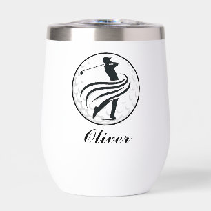 Stylish Golfer Silhouette Personalized