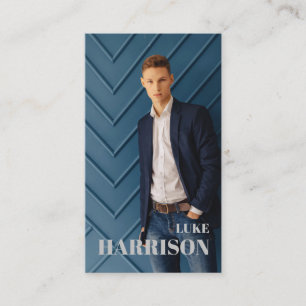 Stylish Grad Photo Name Graduation Business Card
