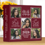 Stylish Graduate 5 Photo Scrapbook Graduation  Binder<br><div class="desc">Graduation Photo Album & Graduate Memory Book ~ modern and elegant photo collage graduation photo album. Customize with 5 of your favourite senior or college photos, and personalize with monogram initial, name, graduating year, high school or college initials. These unique trendy and stylish graduation binders will be a treasured keepsake....</div>