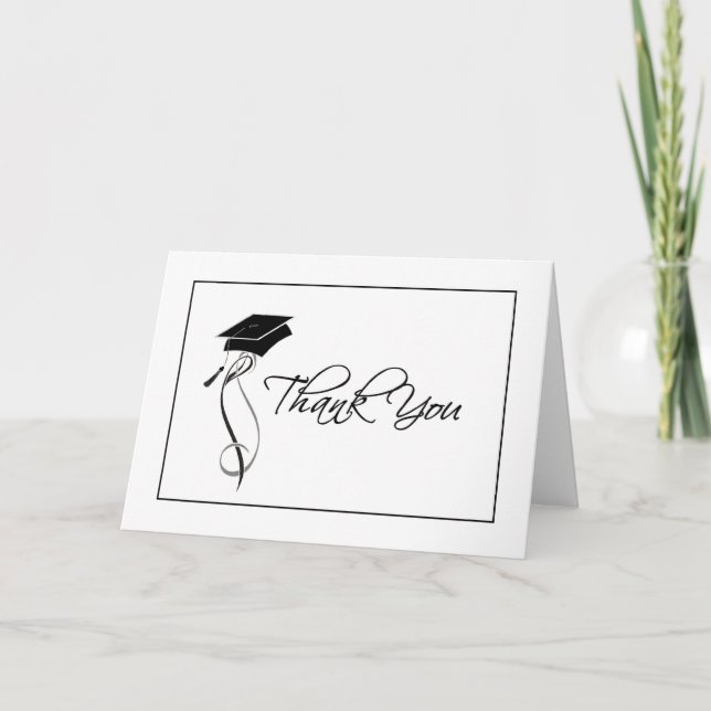 Stylish Graduation Merci Cartes pour Dames (Devant)