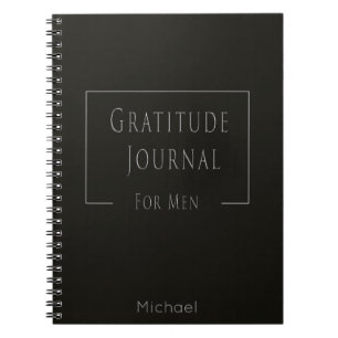 Stylish Gratitude Journal for Men Dark Brown