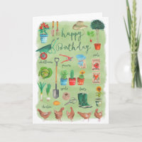 Stylish Green Gardening Garden Happy Birthday