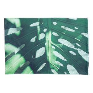 Stylish Green Palm Leaf Pillow Case