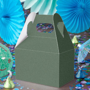 Stylish Green Pattern Luxury Party Treat Gable Favor Box