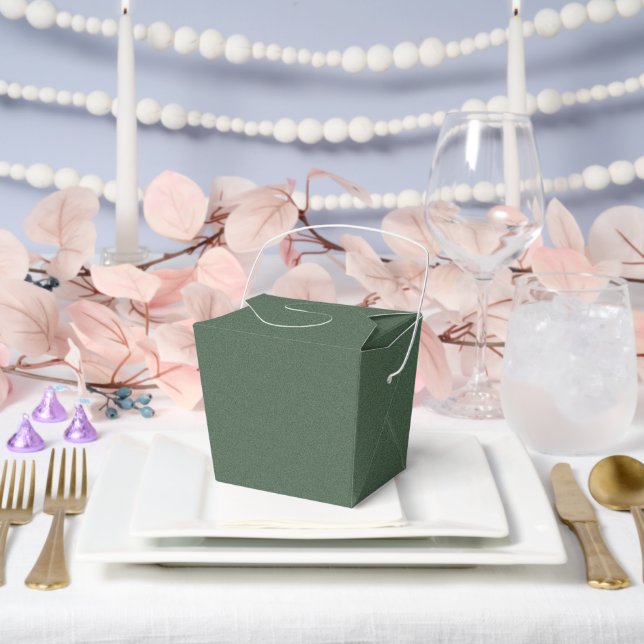 Stylish Green Pattern Luxury Party Treat Take Out Favor Box (Wedding)