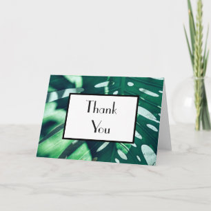 Stylish Green Plant Nature Thank You Greeting Card