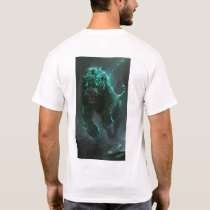 Stylish Green Tiger Graphic T-Shirt