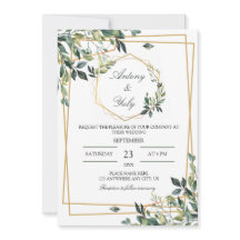 stylish Greenery Botanical Foliage Wedding