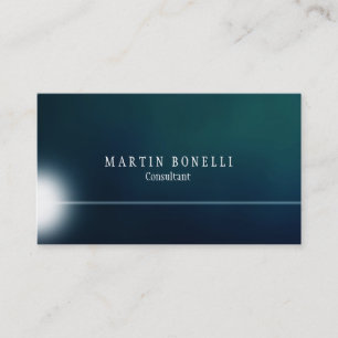 Stylish Greeny Blue Plain Clean Business Card
