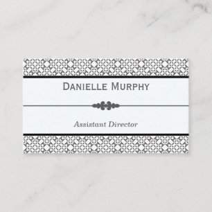 Stylish Grey and White Geometric Appointment Card