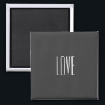 Stylish Grey Background Love Wedding Postage Magnet<br><div class="desc">You can easily change the fonts and colours. You can also add your logo and the background image as you like.</div>