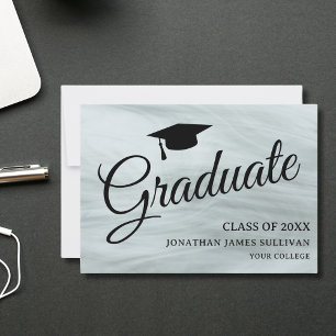 Stylish Grey Graduation Announcement