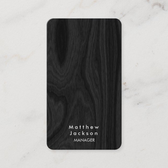 Stylish Grey Modern Plain Professional Manager Business Card (Front)
