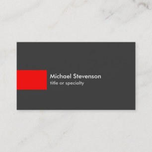 Stylish Grey Red Stripe Trendy Chic Business Card