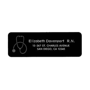 Stylish Grey Stethoscope Illustration sur Black