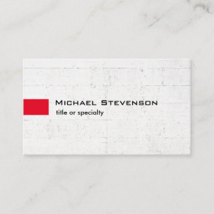 Stylish Grey Wall Red Modern Unique Business Card