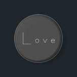Stylish Grey White Love Wedding Magnet<br><div class="desc">You can easily change the fonts and colours. You can also add your logo and the background image as you like.</div>