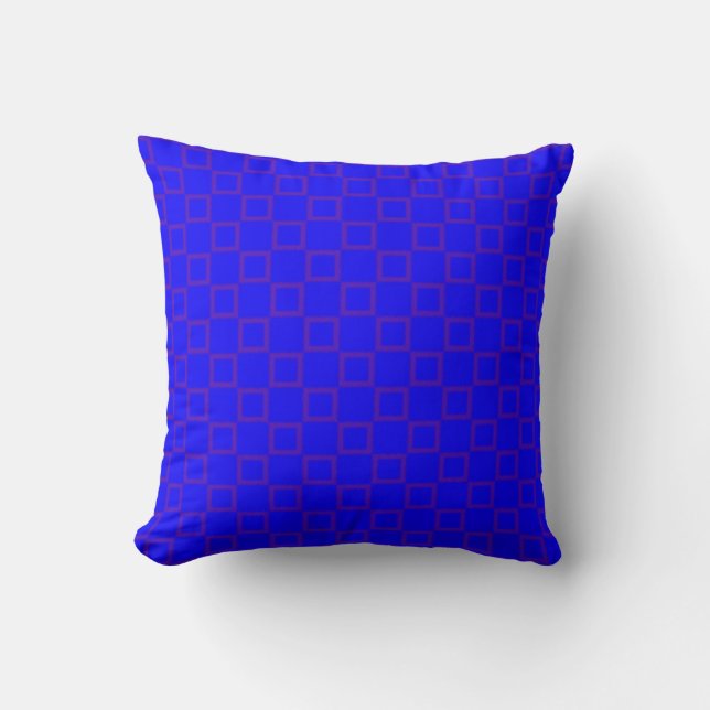 Stylish Grid Pillow with Classic Design (Front)