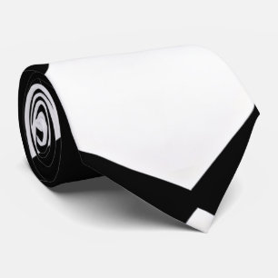 Stylish Groom Geometric Black White Wedding  Tie