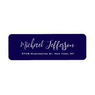 Stylish Handwriting Creative Trendy Dark Blue